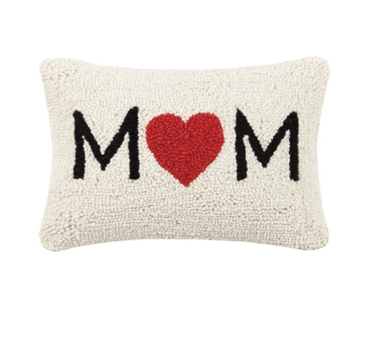 Mom heart hook pillow